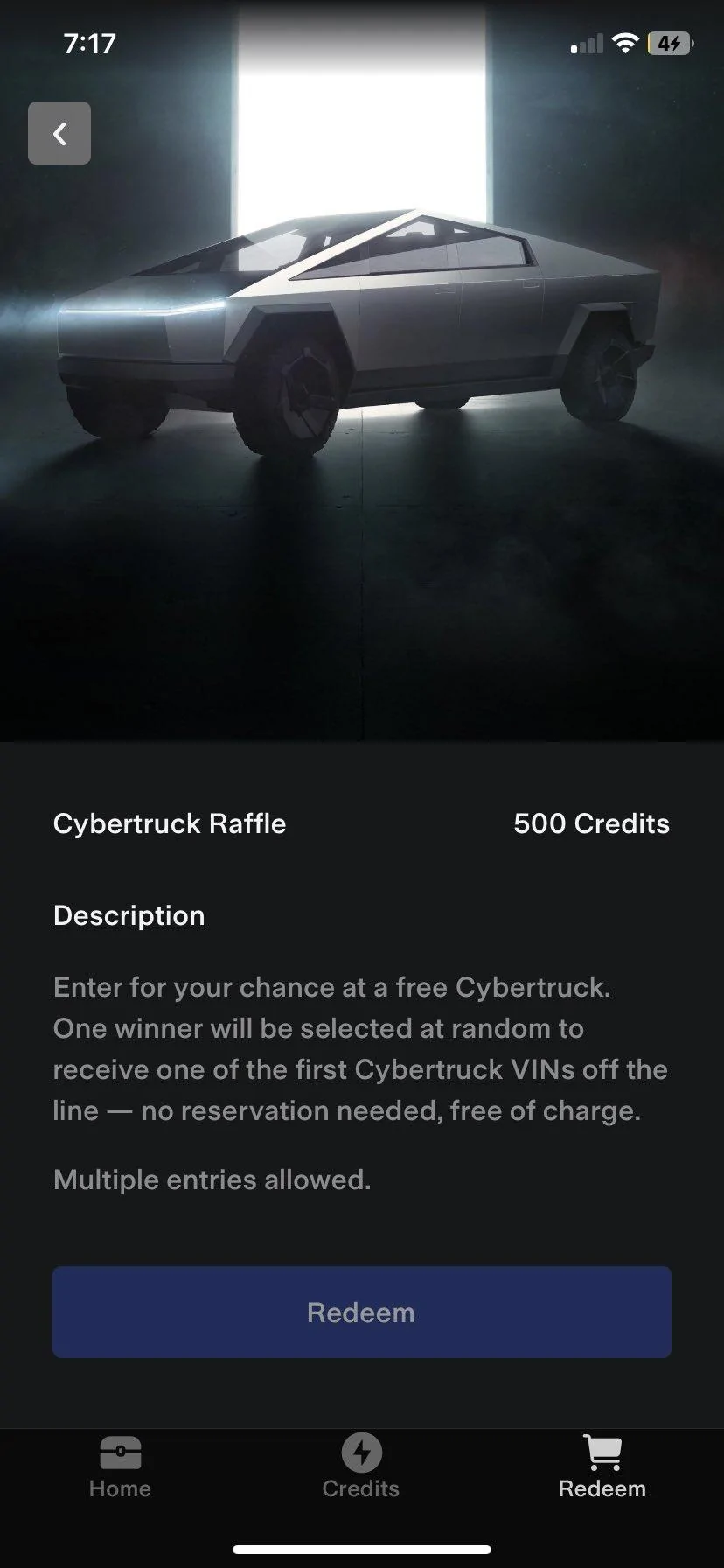 Tesla Cybertruck Cybertruck now being raffled in Tesla Referral Program 🎟️ Fv5NQ0xaAAEiSkC