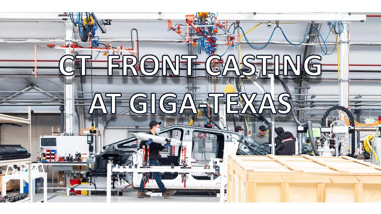 Tesla Cybertruck First Cybertruck Front Castings Spotted at Giga Texas! Slide1