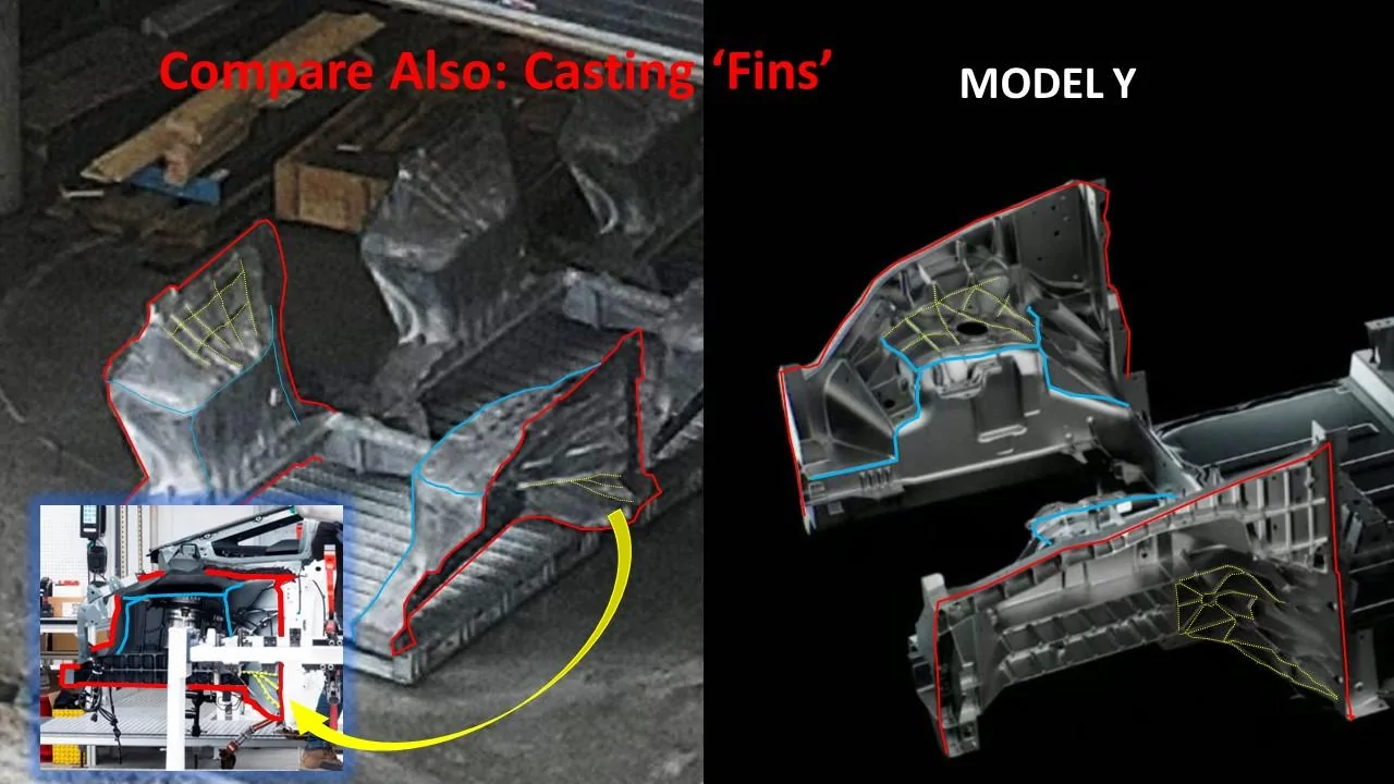 Tesla Cybertruck Cybertruck Front Casting Analysis (and Frunk Implications) - 3 vs 2 Chickens Slide8