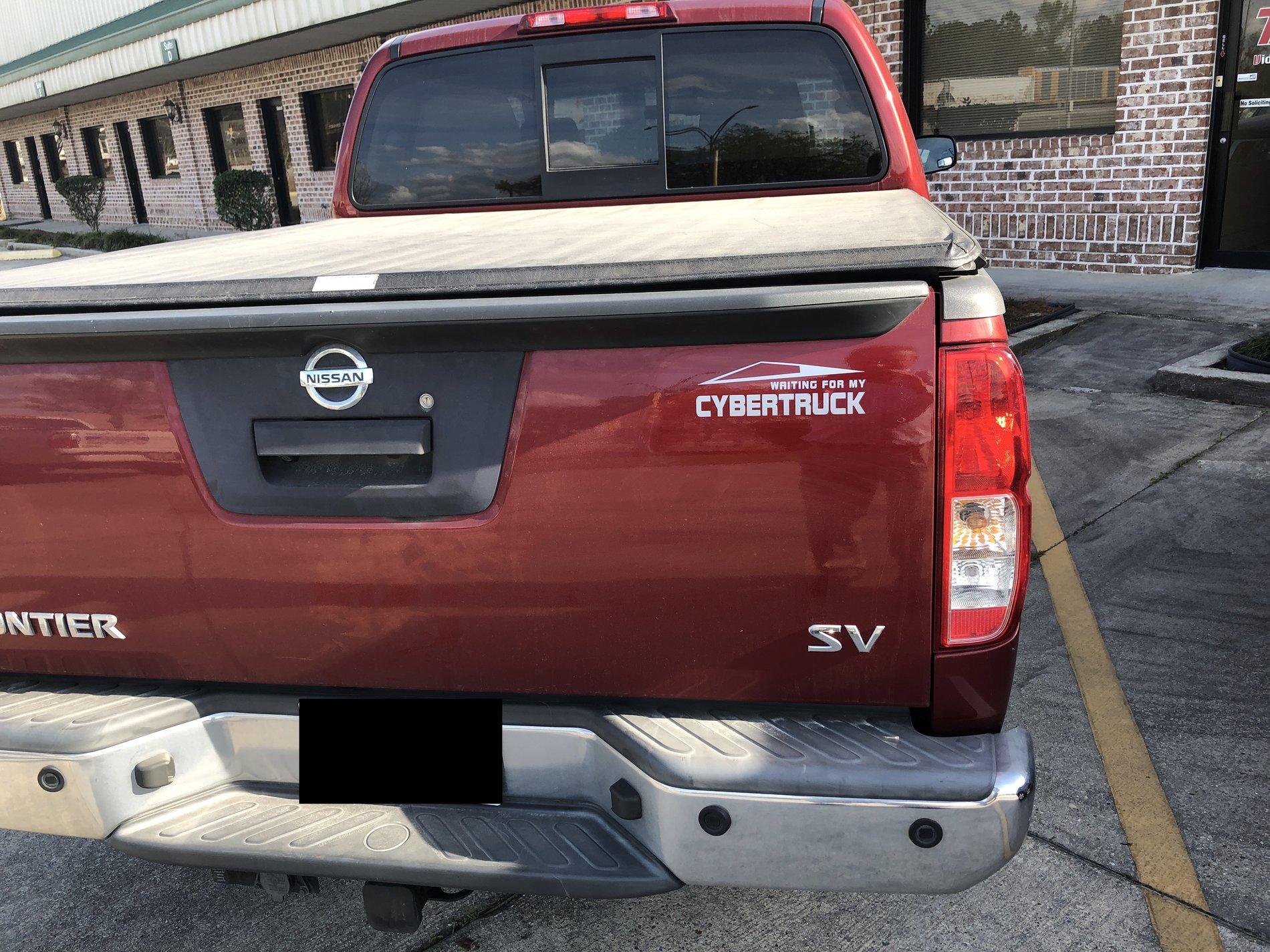 Tesla Cybertruck Cybertruck decal on my truck Cybertruck Decal