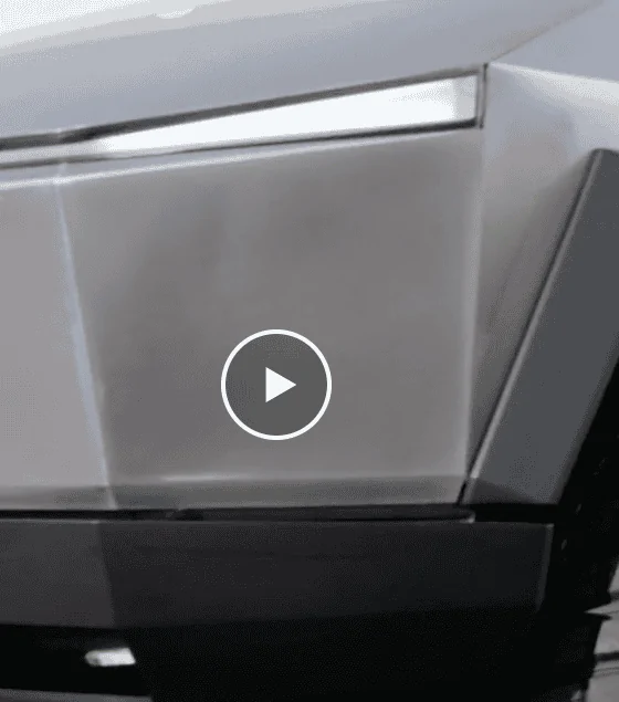 Tesla Cybertruck Full Video: Cybertruck Featured on Jay Leno's Garage running_light_closeu
