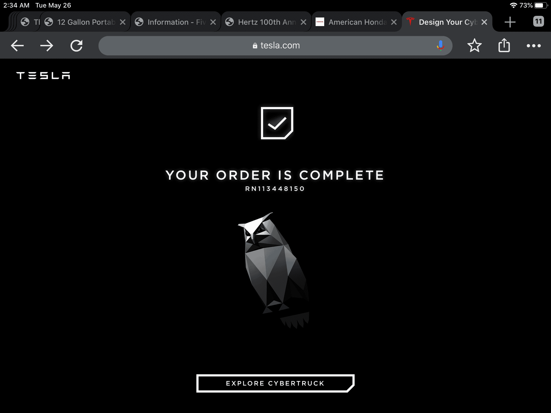Tesla Cybertruck Post your Cybertruck preorder reservation number! 36CF8AB2-74CE-459F-9FC9-BBA7A6528927