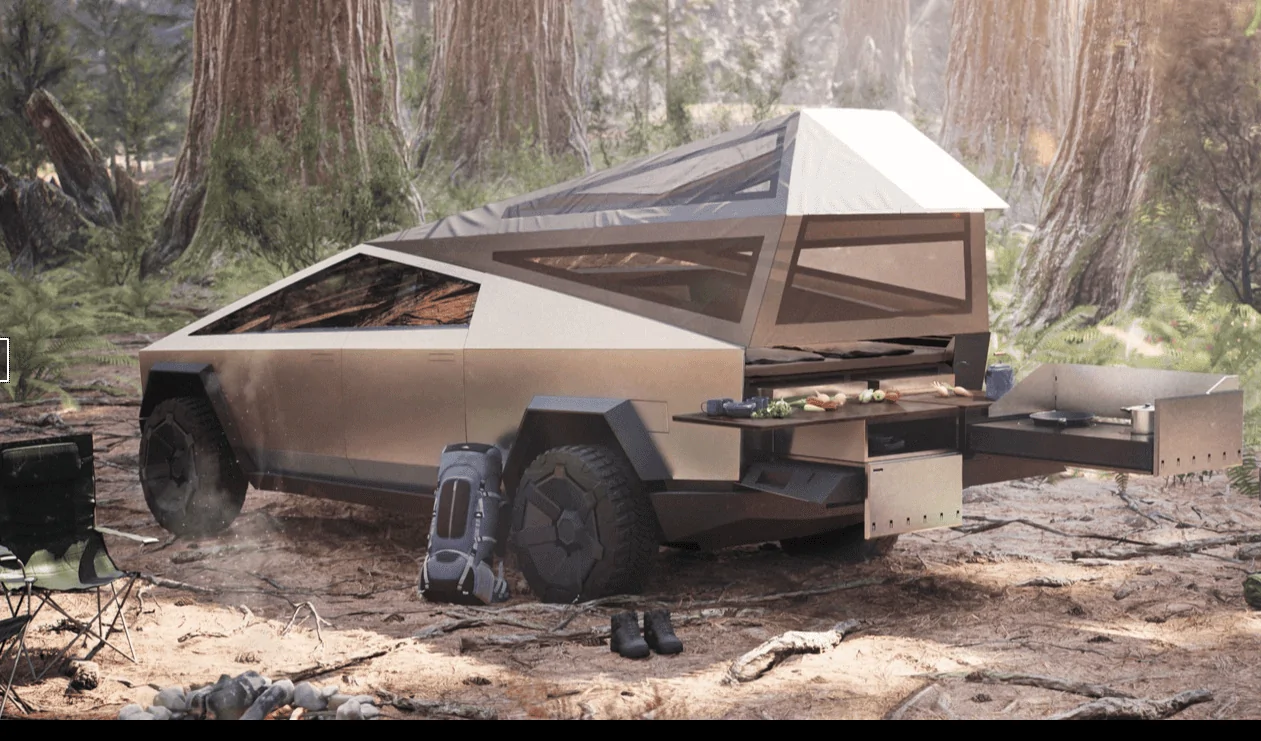 Tesla Cybertruck Rear passthrough possible 1591886873764
