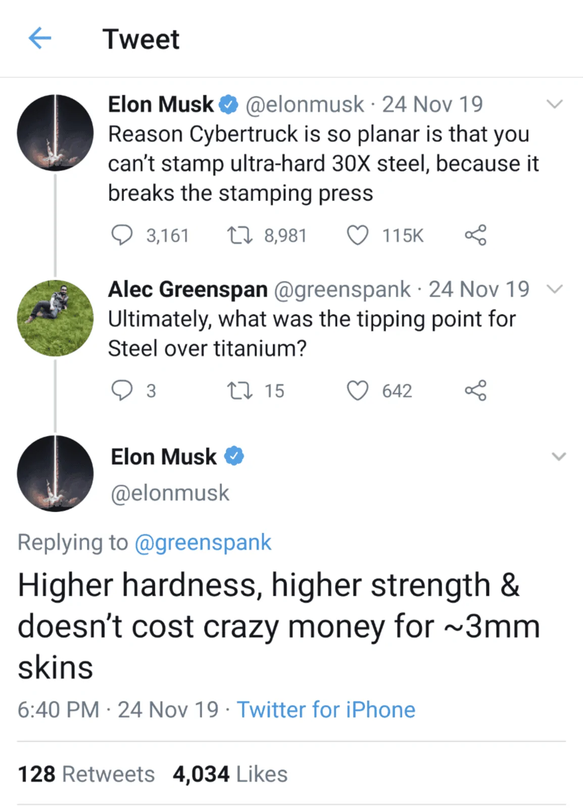 Tesla Cybertruck 3mm thick 30X stainless steel body panels / exoskeleton Screenshot_20200612-152416