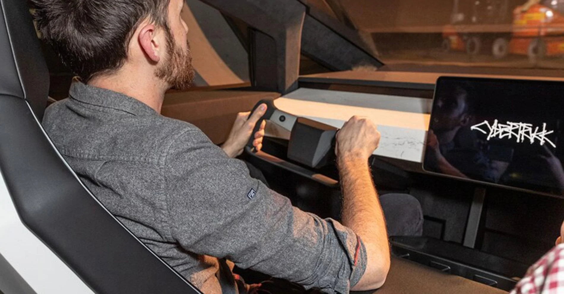 Tesla Cybertruck Interior Side View Camera Screen Spotted?! CT-interior2