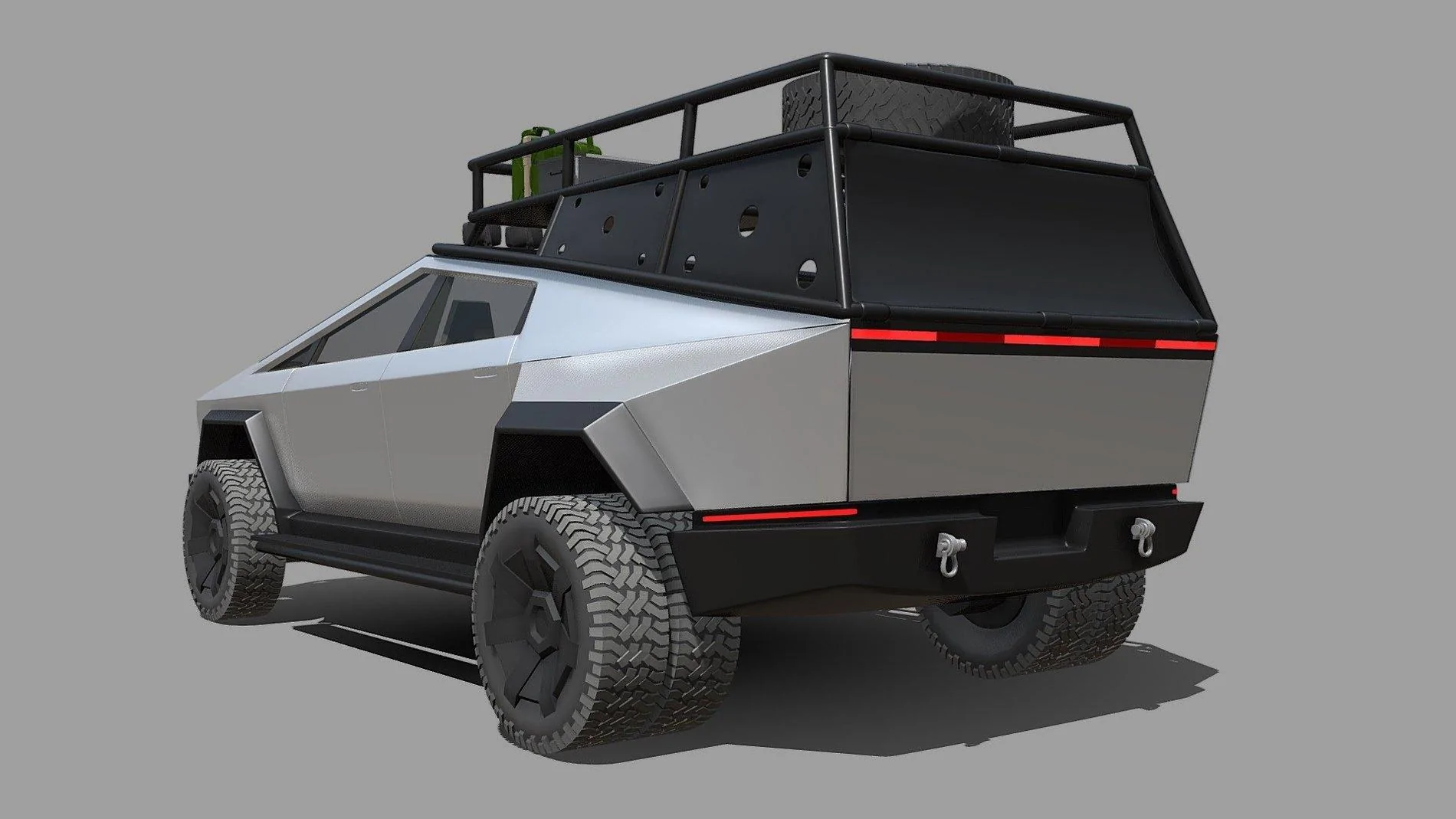 Tesla Cybertruck Full Length Roof-Bed Cargo Rack Concept Roof_Bed_Cargo_Rack_Tesla_Cybertruck_OffRoad_011