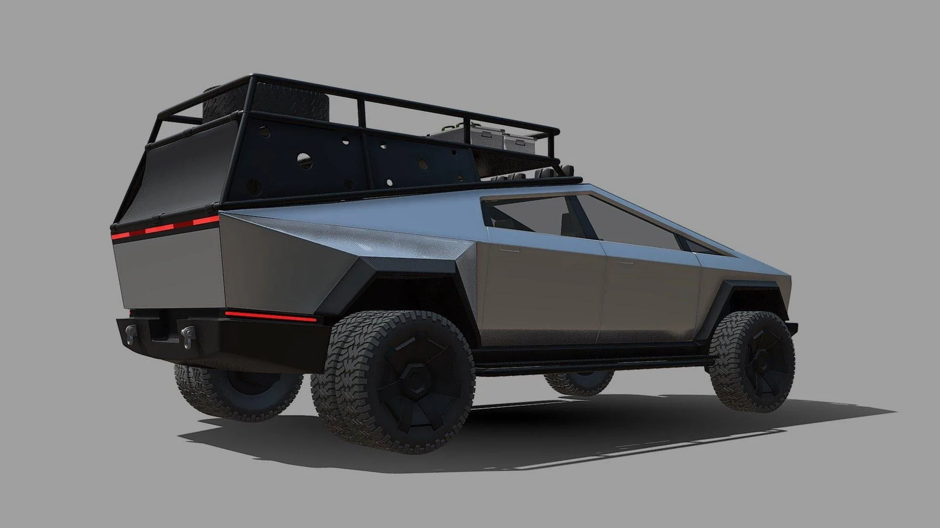Tesla Cybertruck Full Length Roof-Bed Cargo Rack Concept Roof_Bed_Cargo_Rack_Tesla_Cybertruck_OffRoad_005