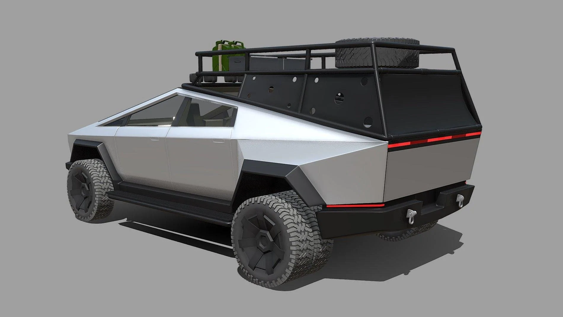 Tesla Cybertruck Full Length Roof-Bed Cargo Rack Concept Roof_Bed_Cargo_Rack_Tesla_Cybertruck_OffRoad_003