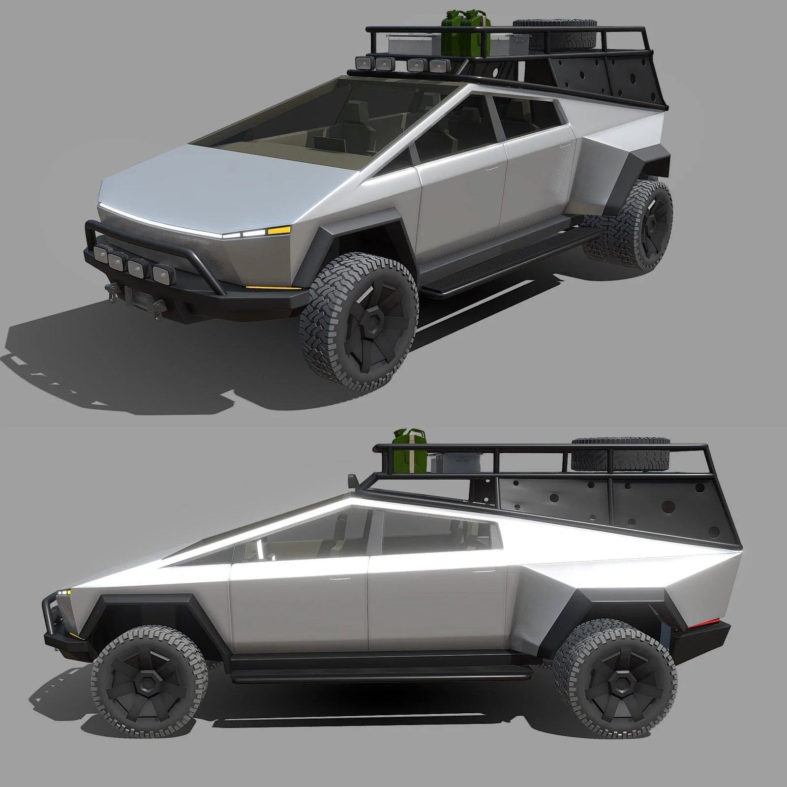 Tesla Cybertruck Full Length Roof-Bed Cargo Rack Concept Roof_Bed_Cargo_Rack_
