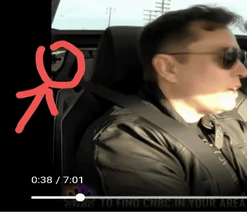 Tesla Cybertruck What's this? Are they fly window locks? Cameras for the Leno show? Rear window locks to fold it down? Screenshot_20200617-002753