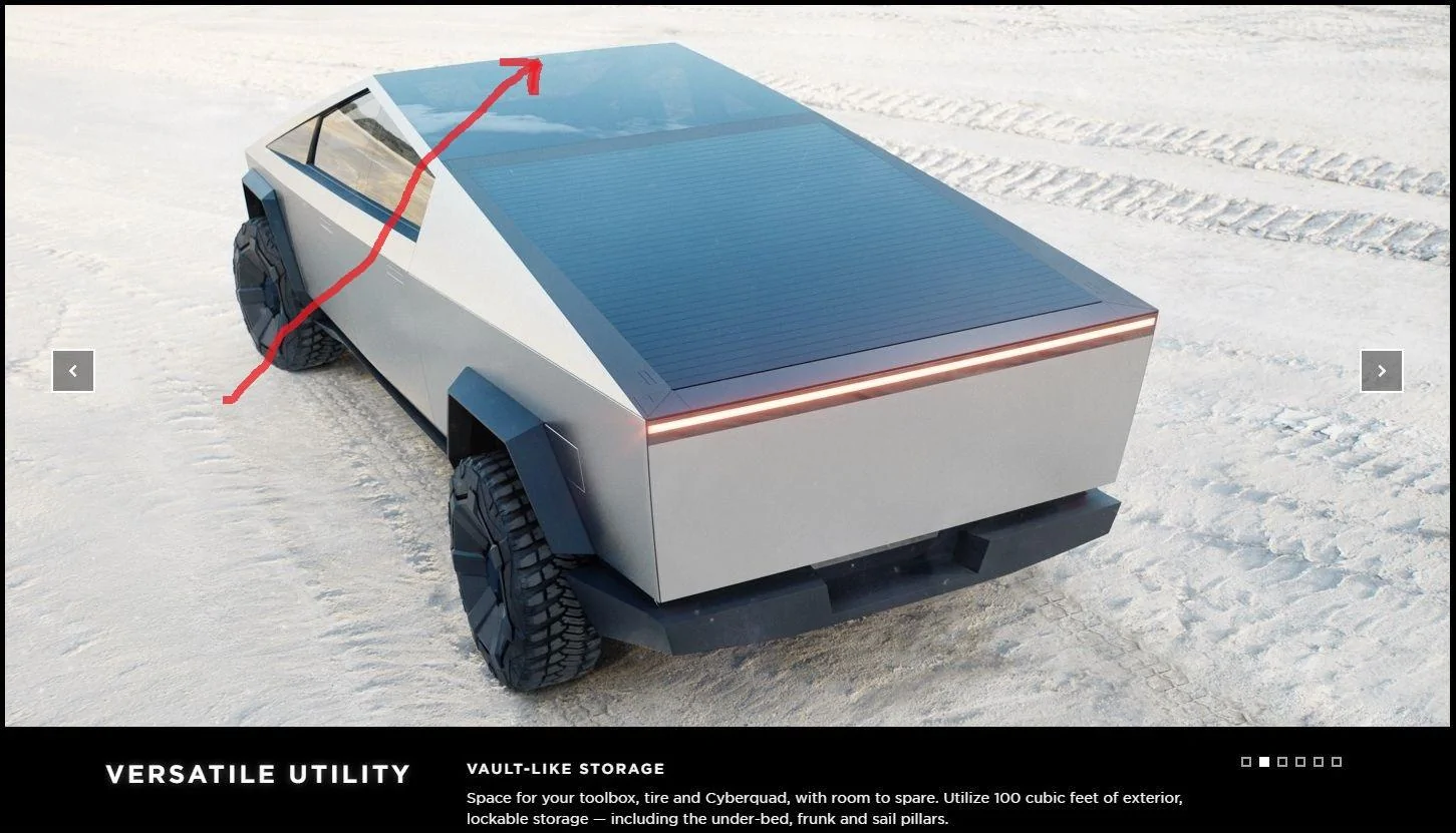 Tesla Cybertruck Dual rear cameras spotted on Cybertruck CT ROOF