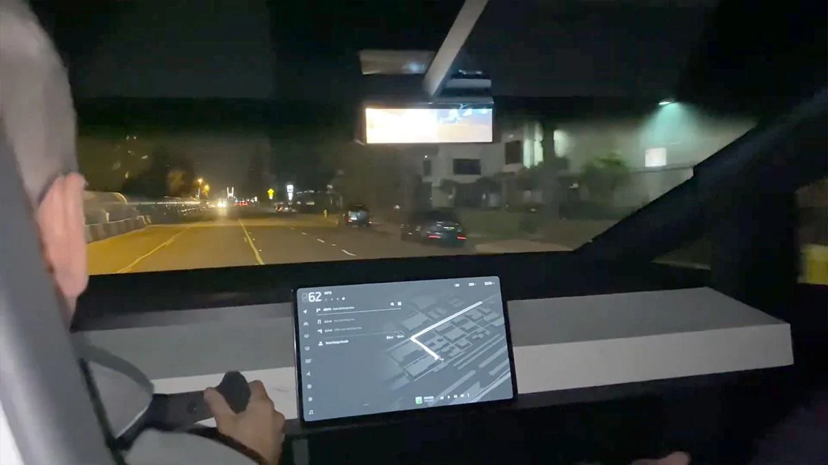 Tesla Cybertruck Dual rear cameras spotted on Cybertruck CT Mirror