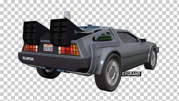 Tesla Cybertruck Raisable vault lid for bigger volume cargo the-future-delorean-time-machine-futuristic-poster