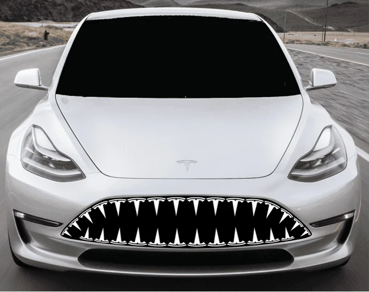 Tesla Cybertruck CT Grille Decals? Tesla Teeth
