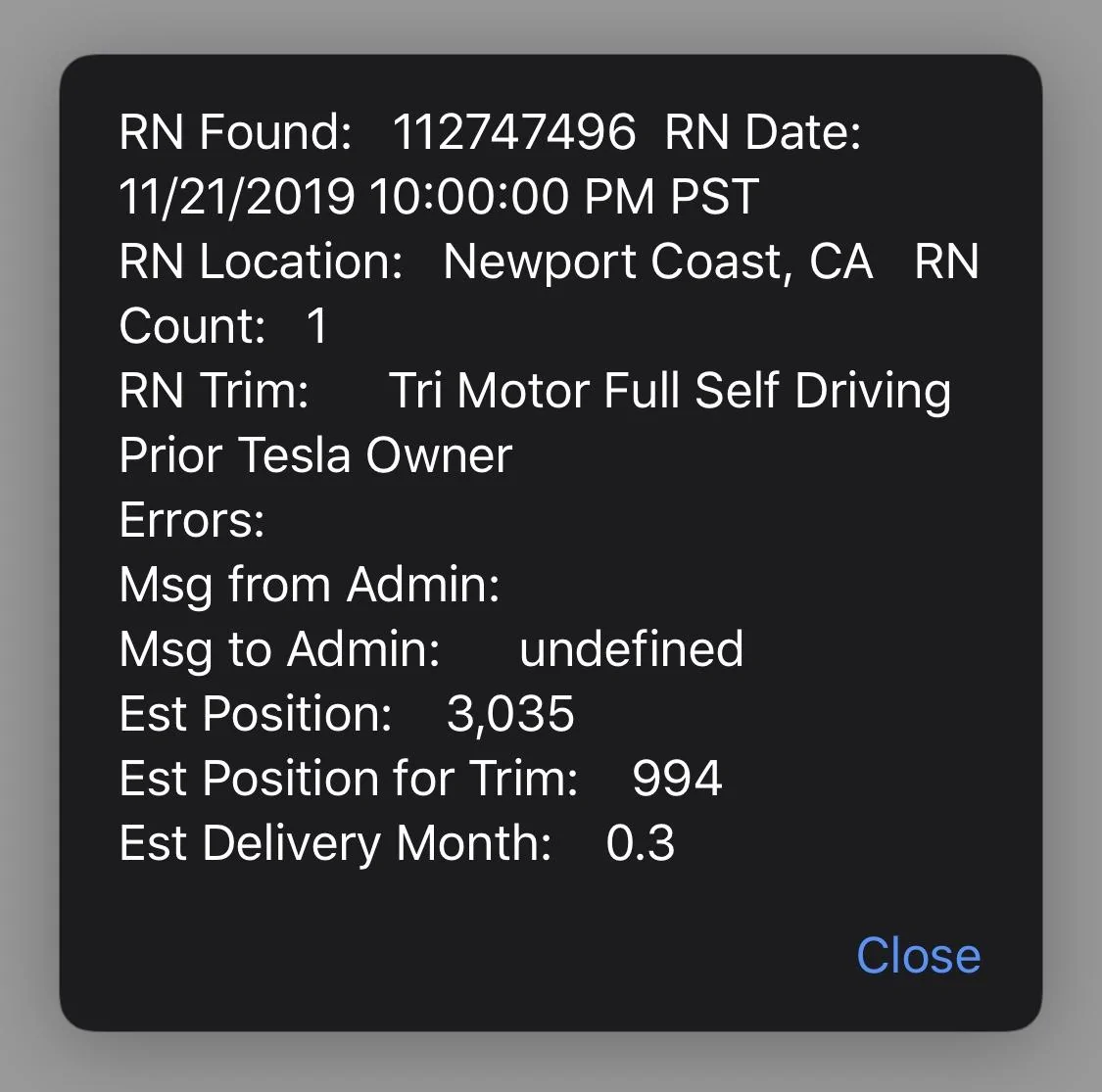 Tesla Cybertruck Post your Cybertruck preorder reservation number! DC8942D8-9C85-4044-84C8-15CB05B0DC5B