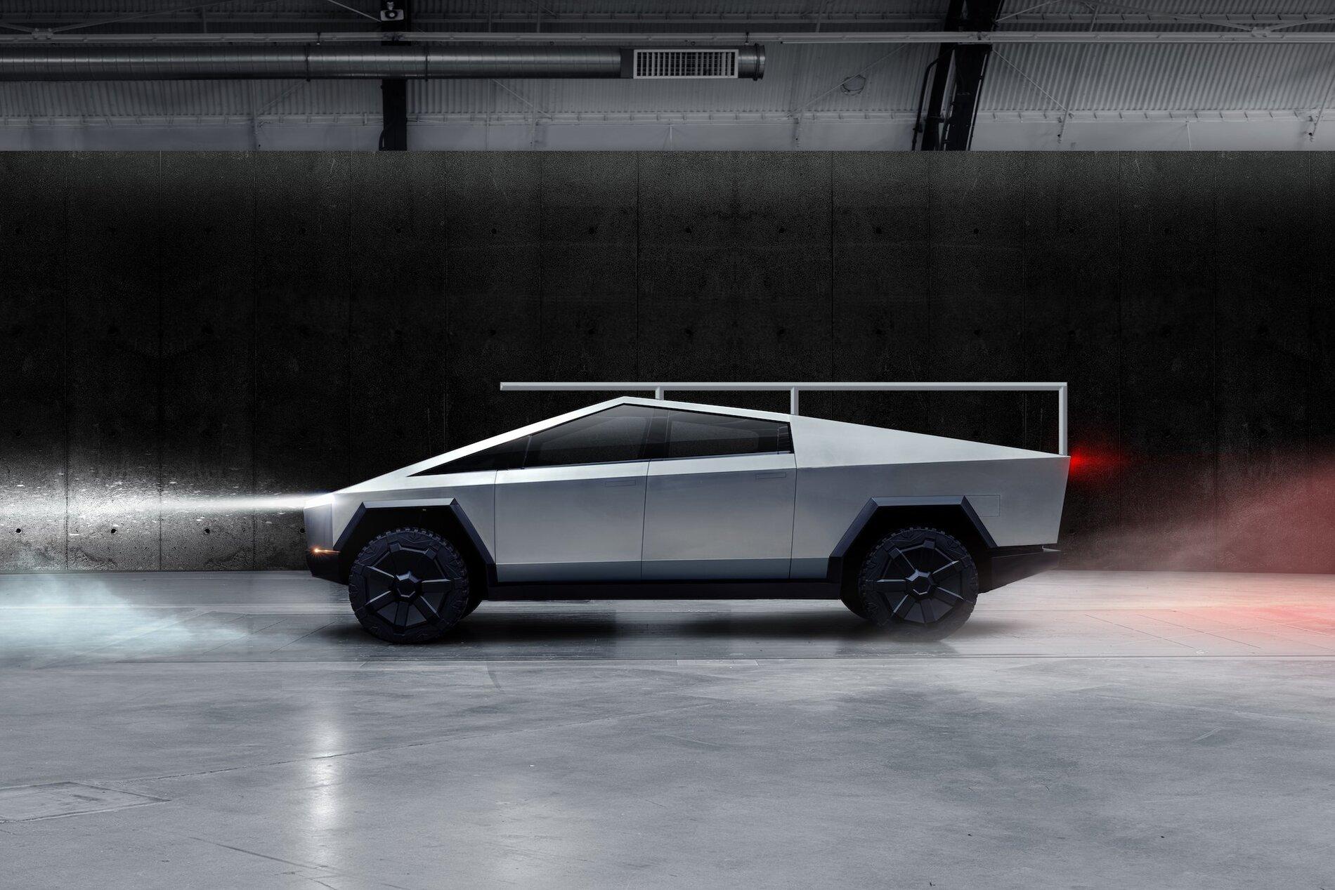 Tesla Cybertruck Full Length Roof-Bed Cargo Rack Concept cybertrucksiderack