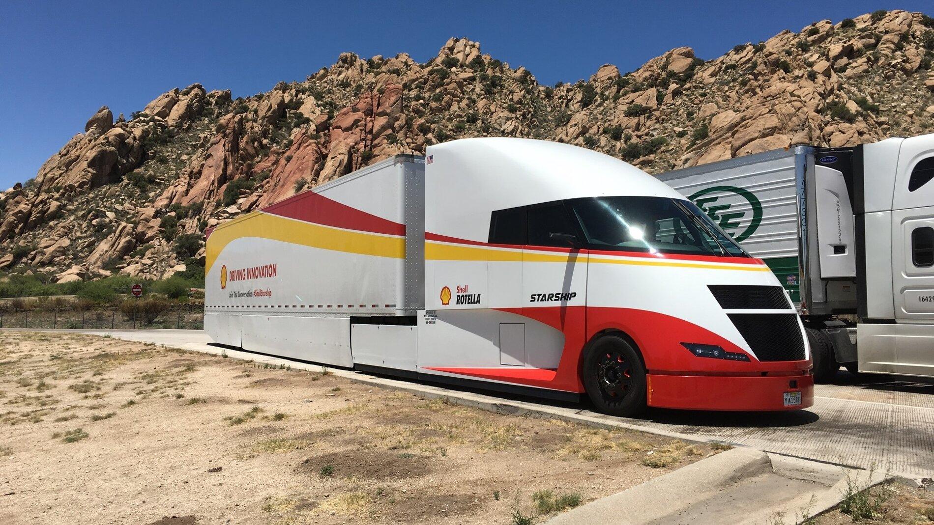 Tesla Cybertruck The real reason for the design...? shell-airflow-starship-truck-in-gila-bend-az-on-cross-country-fuel-economy-run_100653868