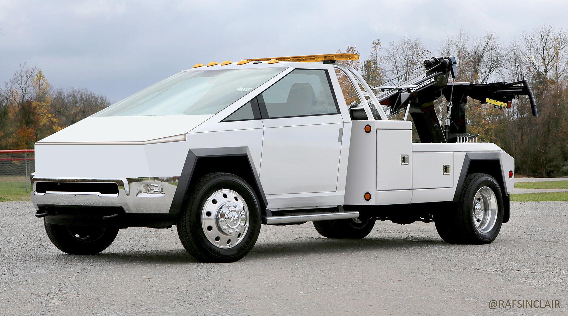 Tesla Cybertruck Cybertruck renderings and creations cyber tow front small