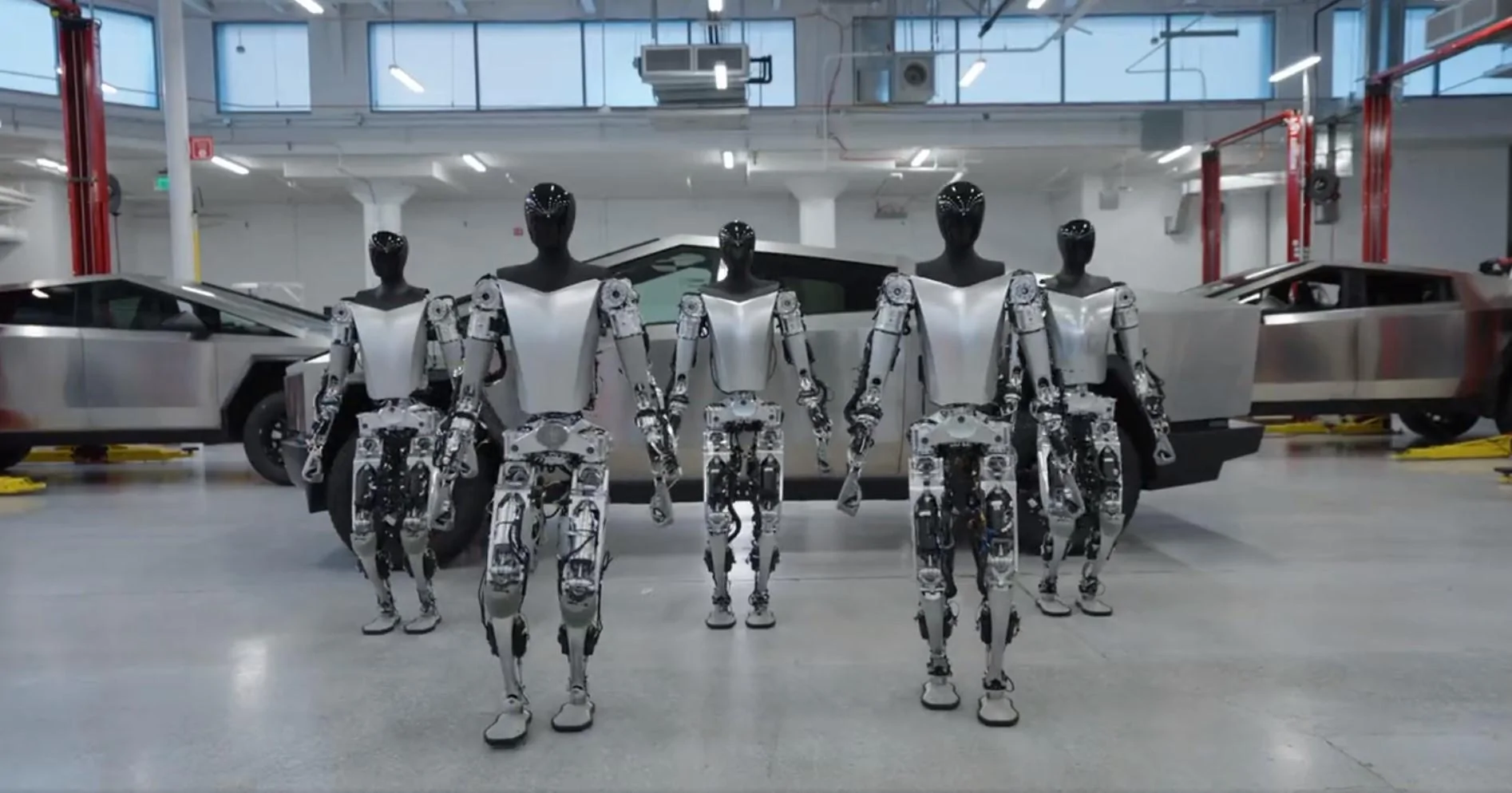 Tesla Cybertruck Multiply CTs in the Optimus Video. Screenshot 2023-05-16 222649