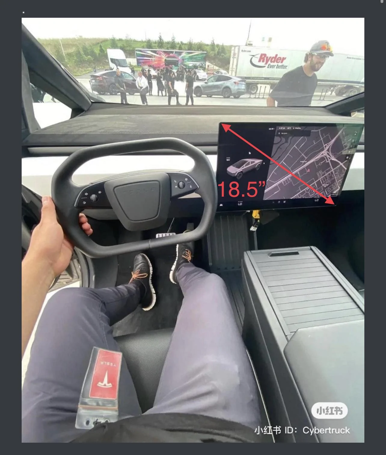 Tesla Cybertruck Leaked interior Cybertruck photo! F6778F3C-8507-4C83-A1DE-7ABC4CC5E29A