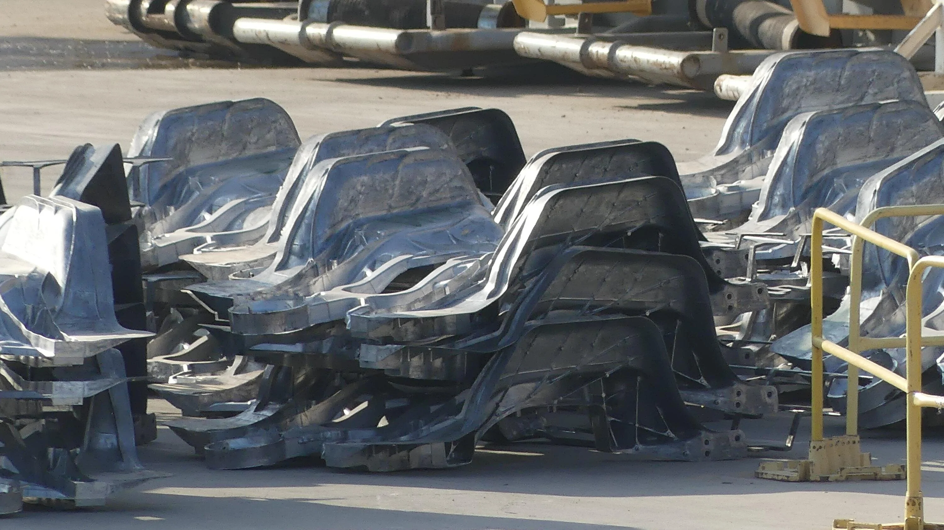 Tesla Cybertruck More Cybertruck Castings Pile Up at GFTX!? (06.02.23) Tesla Cybertruck castings rear 1