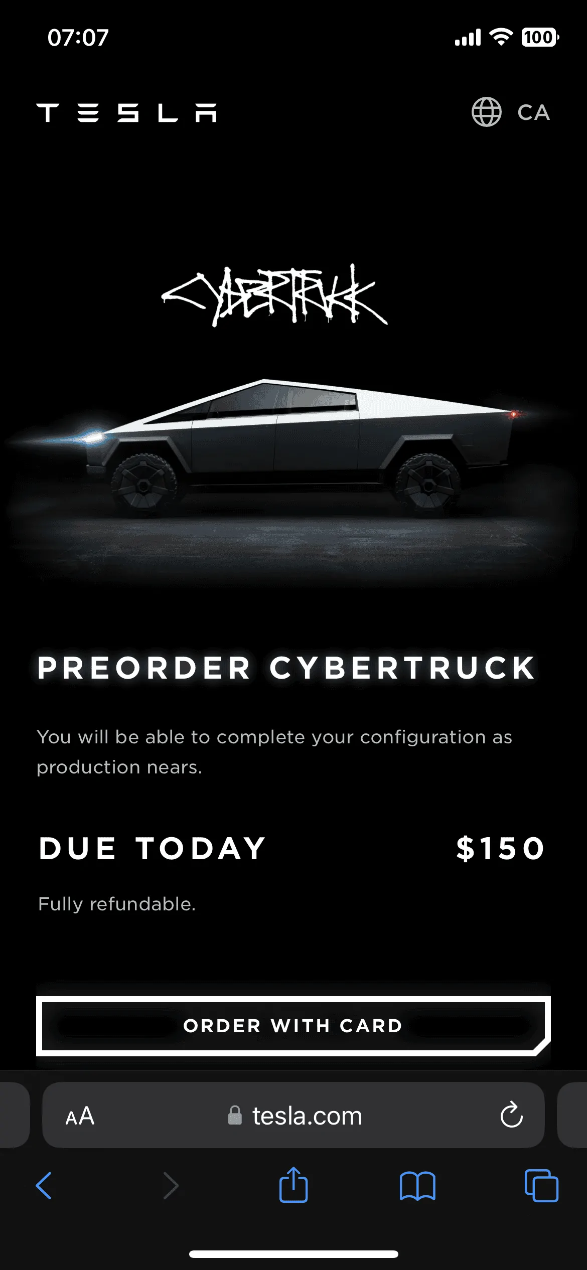 Tesla Cybertruck Price increase for pre order? IMG_5152