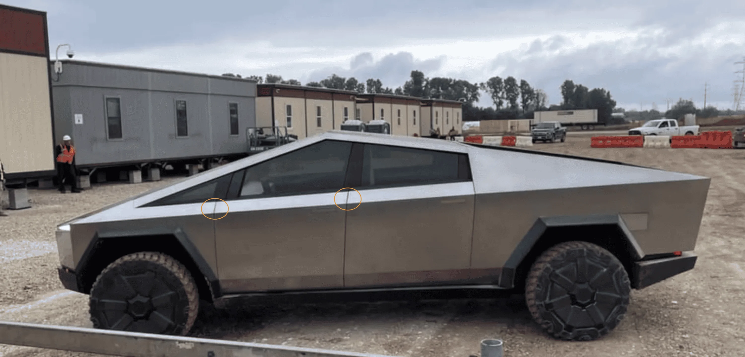 Tesla Cybertruck Slanted upper door panels concept