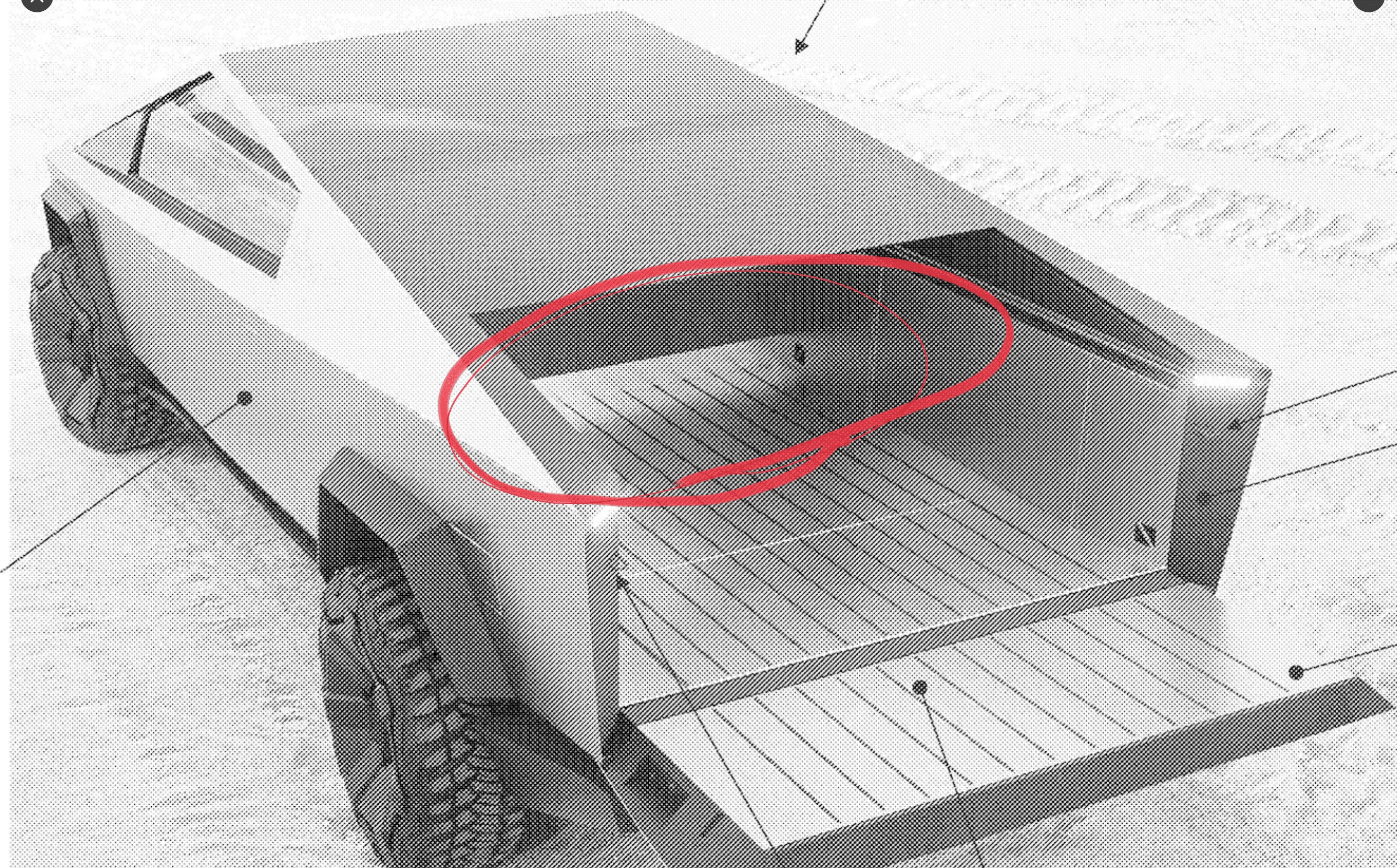 Tesla Cybertruck Cybertruck Power Liftgate Patent Published -- operated by smart phone or wireless key fob 1687484144970
