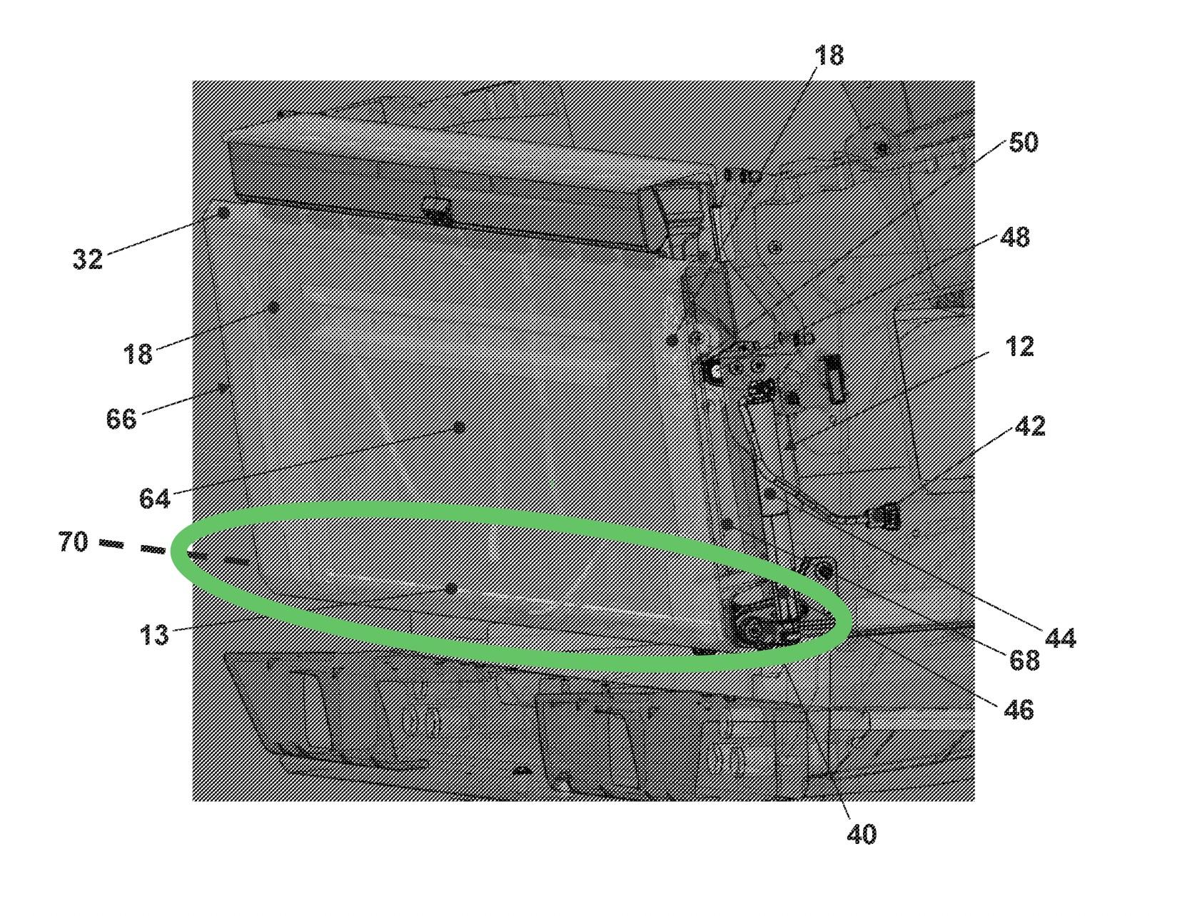 Tesla Cybertruck Cybertruck Power Liftgate Patent Published -- operated by smart phone or wireless key fob ADC0455C-029C-48F1-822C-AA9738258B67