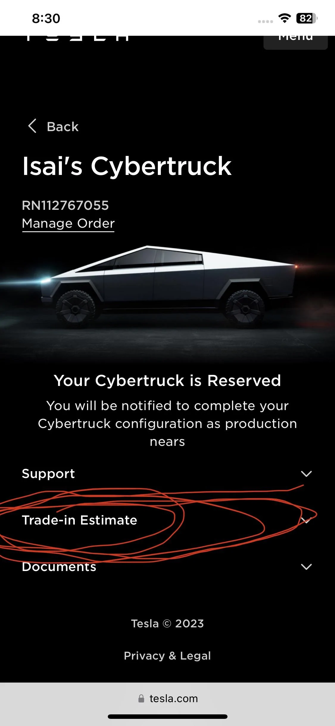 Tesla Cybertruck Does Tesla allow Trade Ins? IMG_5015