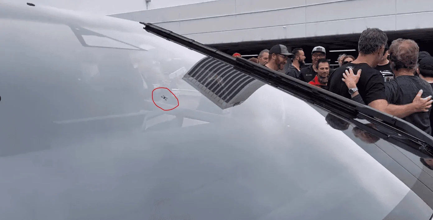 Tesla Cybertruck Franz breaks out Cybertruck for Cars And Coffee @ Petersen! Driving & closeup! Tonneau! 1687719345156