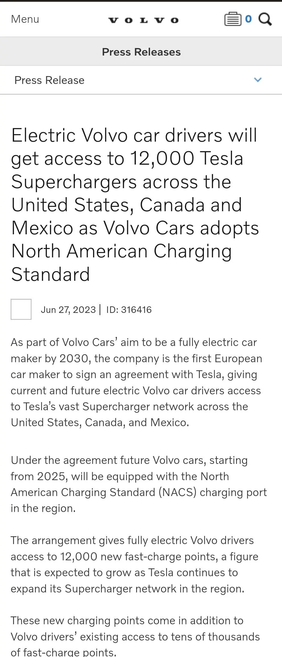 Tesla Cybertruck Add Volvo to the NACS crew! Screenshot_20230627_135743_Chrom
