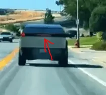 Tesla Cybertruck New videos of Cybertruck on public roads, including brake light bar in action 1688577292497