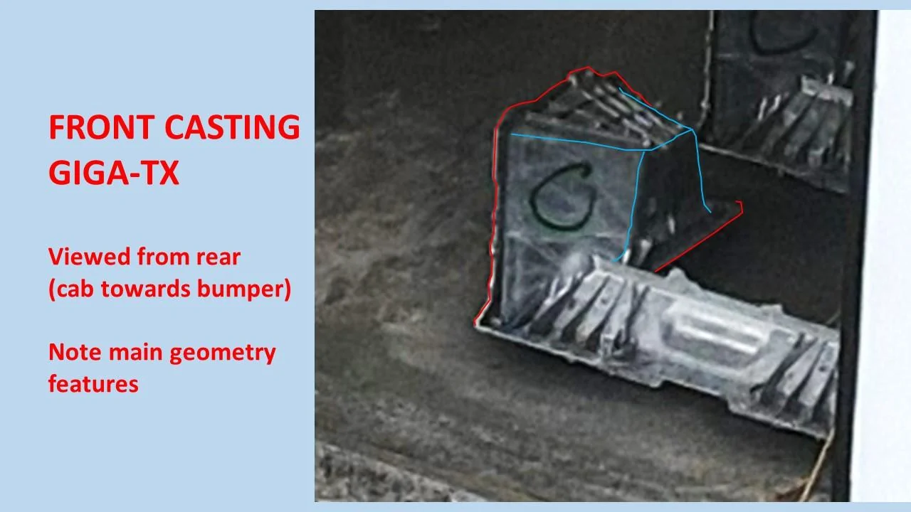 Tesla Cybertruck Cybertruck Front Casting Analysis (and Frunk Implications) - 3 vs 2 Chickens Slide4