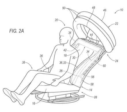 Tesla Cybertruck Airbag descending from roof/visor might be safer than airbags shot 150mph directly at your face 1689357547417