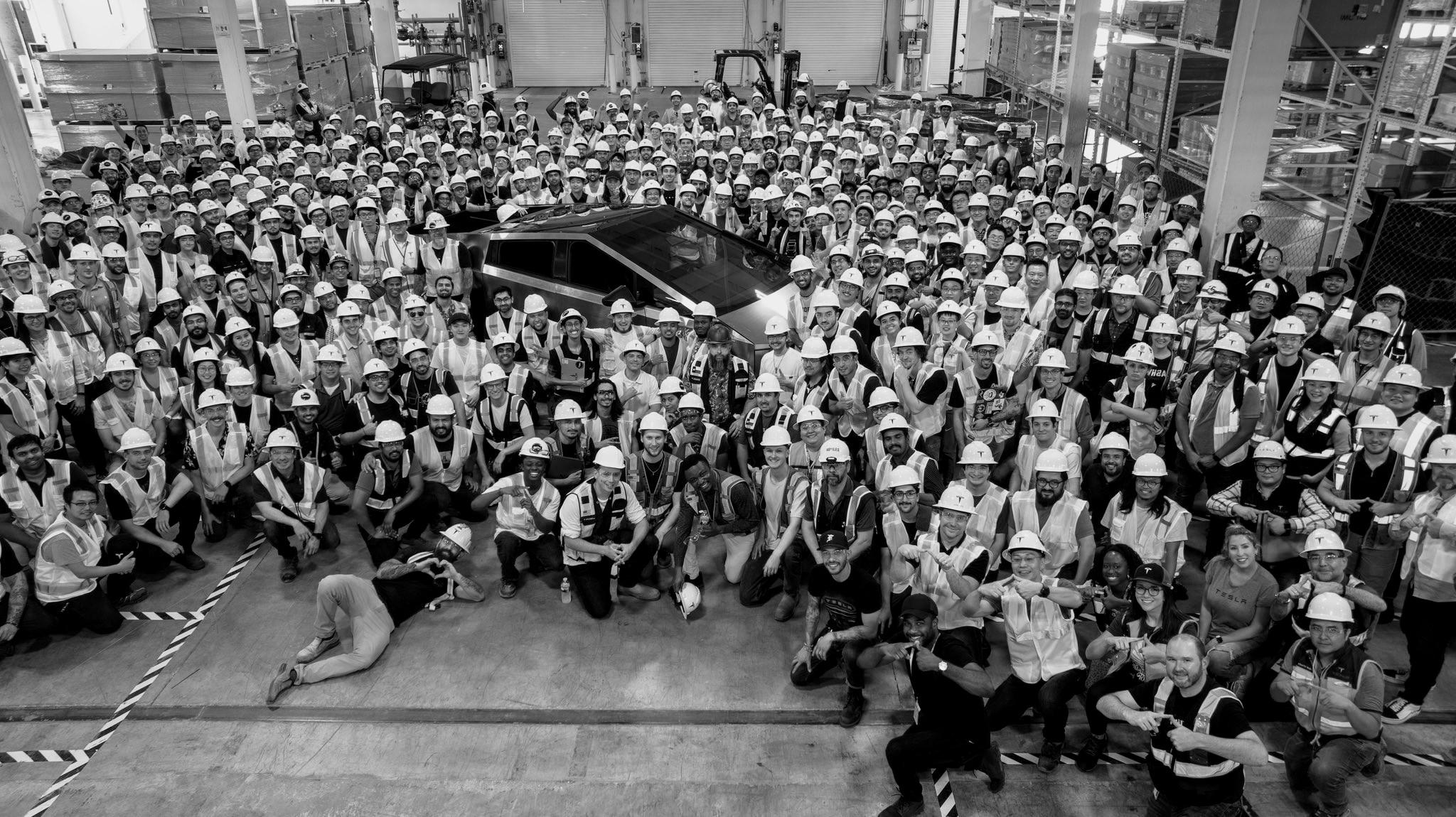 Tesla Cybertruck Tesla: "First Cybertruck Built at Giga Texas! 🤠" first production tesla cybertruck built at giga texas~2