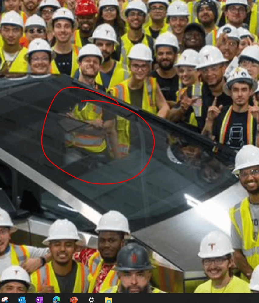 Tesla Cybertruck Tesla: "First Cybertruck Built at Giga Texas! 🤠" 1689430807246