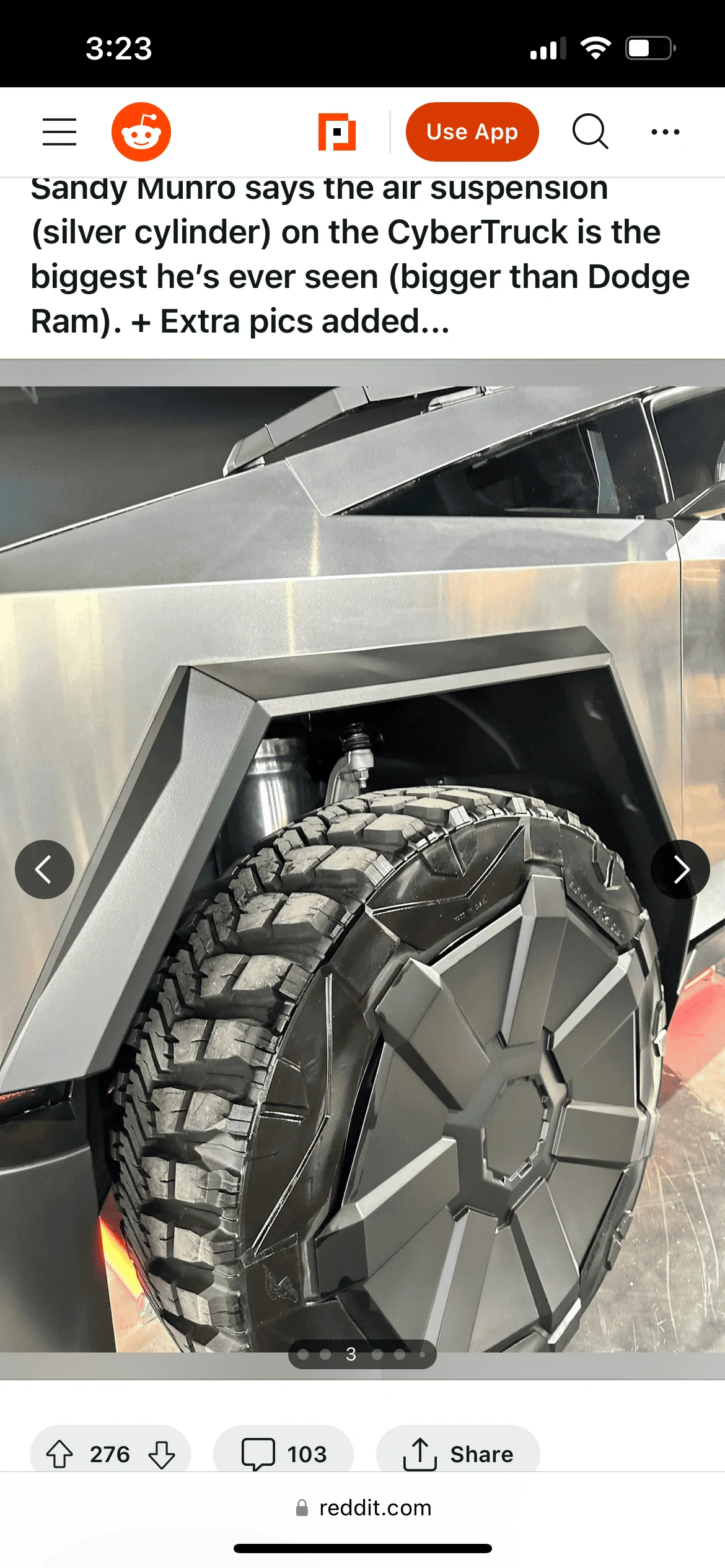 Tesla Cybertruck Cybertruck Ride Height Comparison IMG_8176