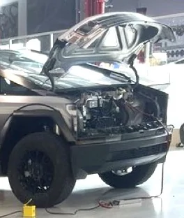 Tesla Cybertruck Cybertruck wrapped like an ICE F-150 🧐 Frunk Open Look (No Tub Installed) tesla cybertruck frunk open + wrapped as f-150