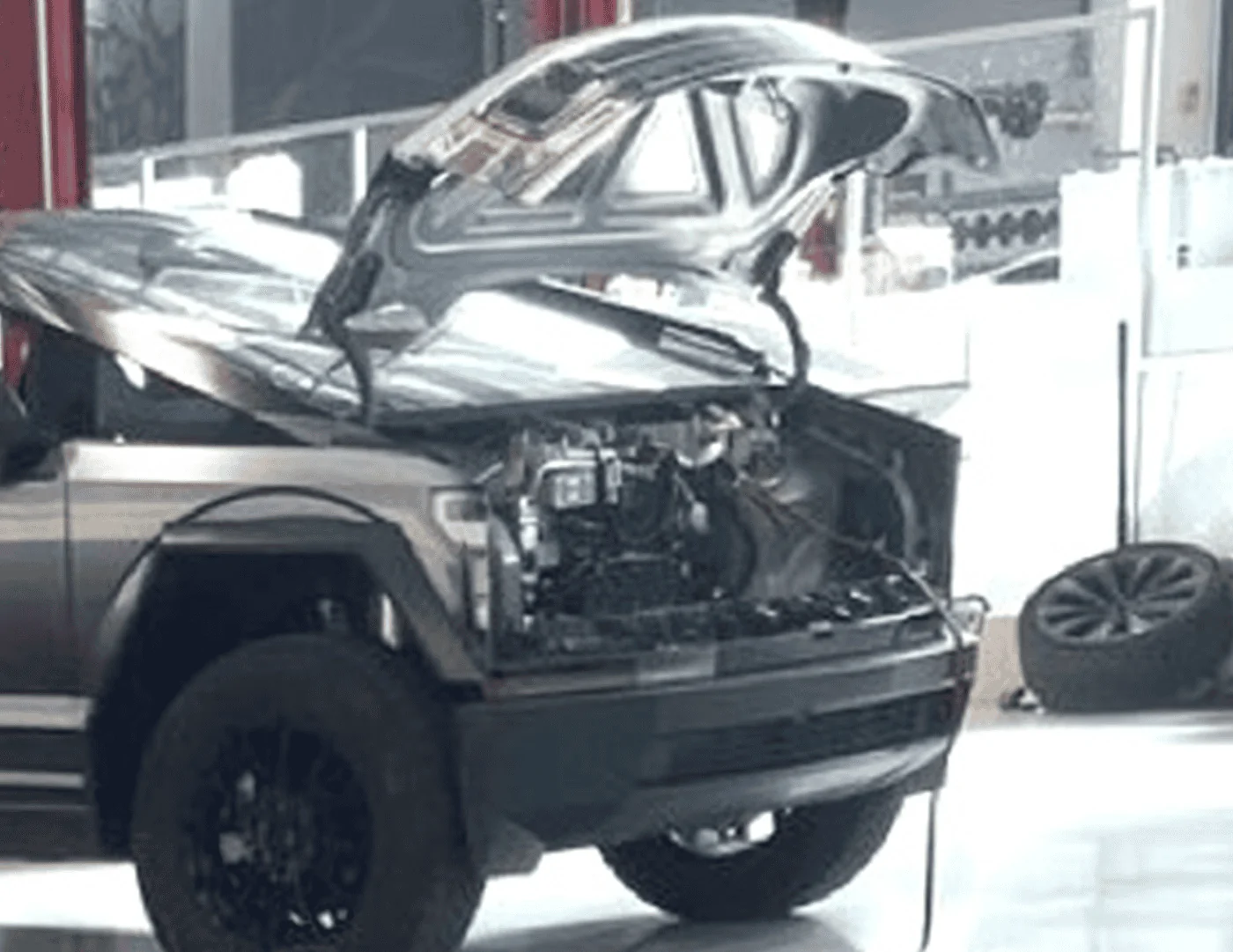 Tesla Cybertruck Cybertruck Front Casting Analysis (and Frunk Implications) - 3 vs 2 Chickens 1690309044395