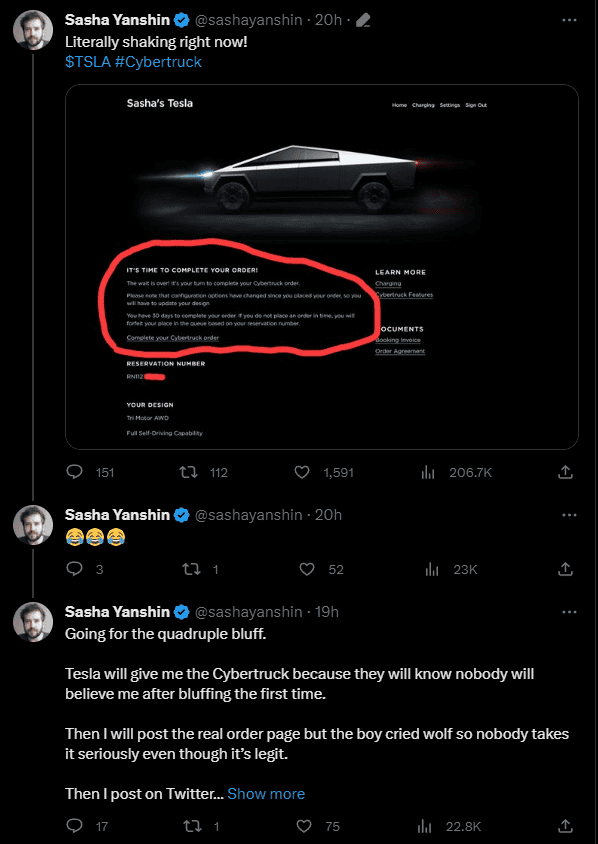Tesla Cybertruck Someone on Twitter said they have access to the configurator Screenshot 2023-07-26 121038