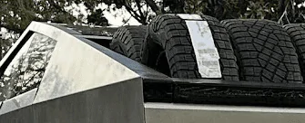 Tesla Cybertruck F-150 Wrapped Cybertruck Spotted Driving & Showing Hitch 1690478284650