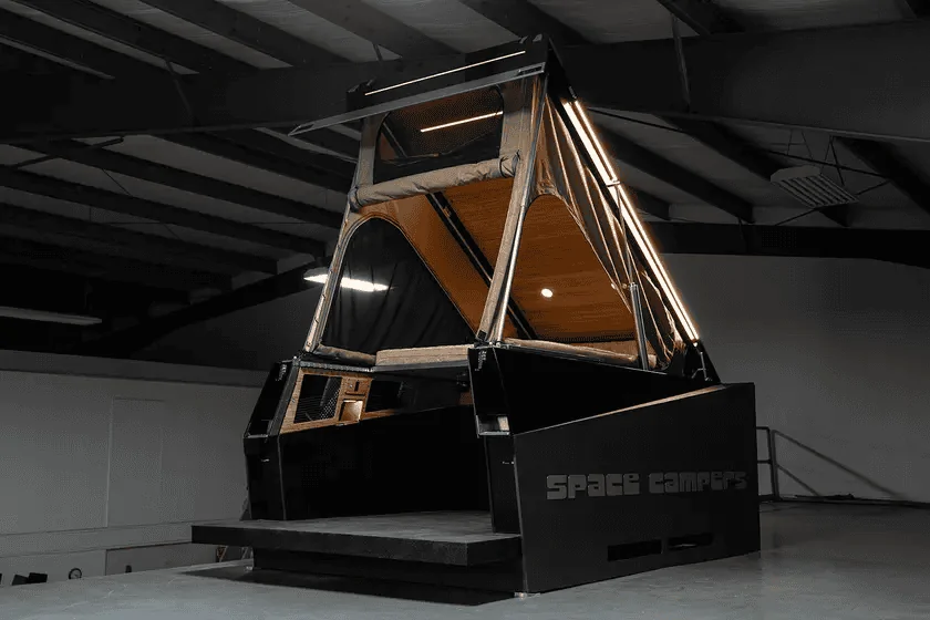 Tesla Cybertruck 'Space Camper' Releases Video of Physical Camper Top Prototype 1690495464344