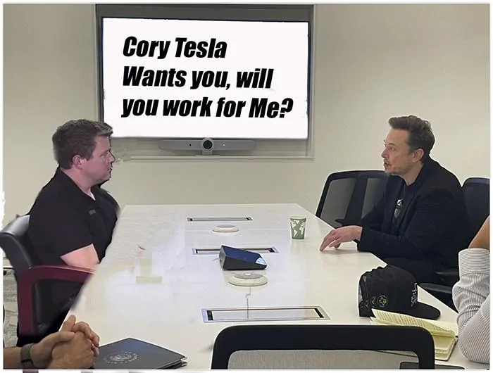 Tesla Cybertruck Cory Leaving Munro Cory for tesla