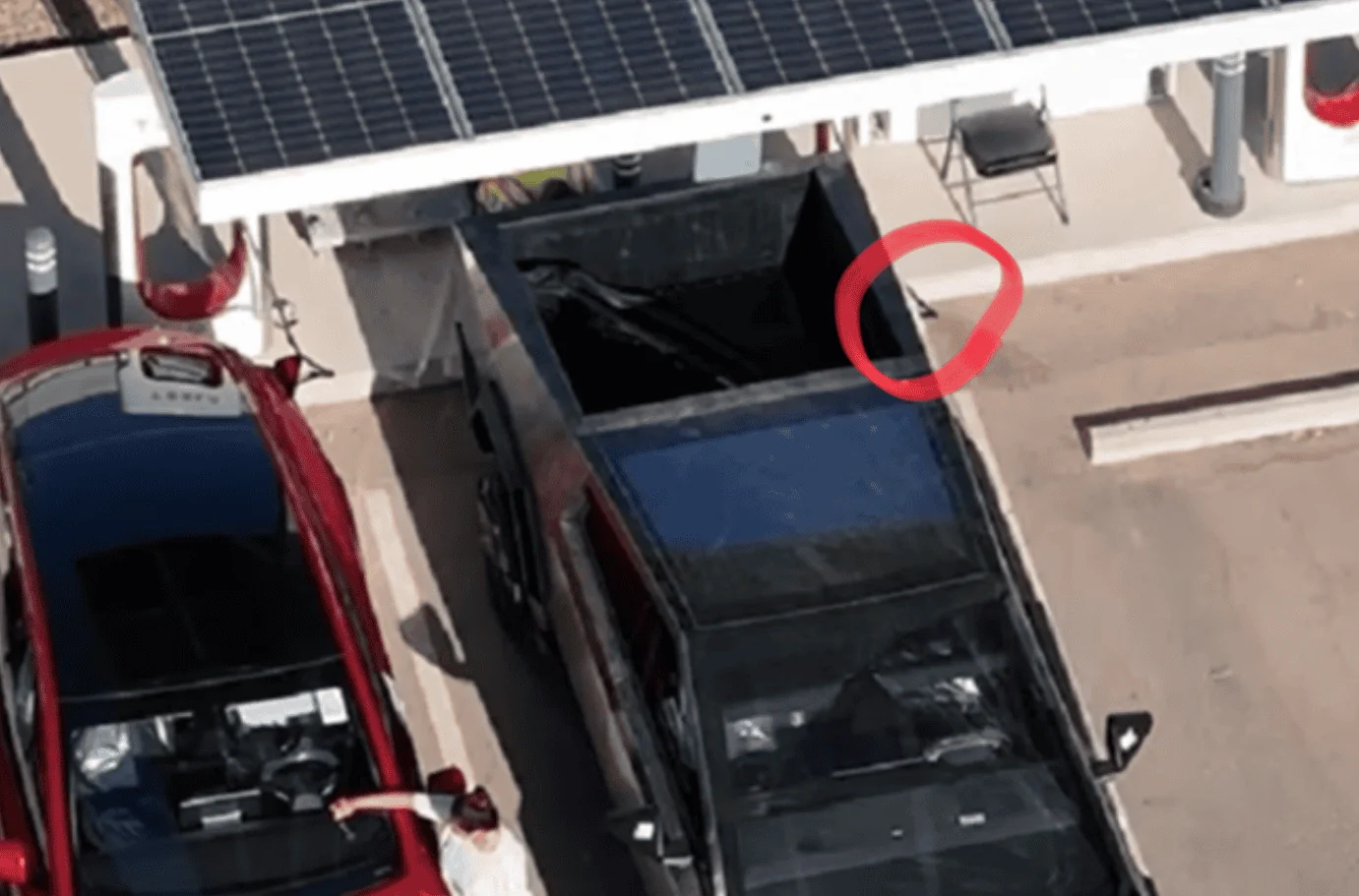 Tesla Cybertruck [Video added] Cybertruck black interior, dashboard, frunk tub (in bed) - while supercharging 1691198488025