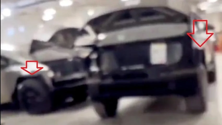 Tesla Cybertruck New leaked video! Many Cybertrucks production completed w/ new wheel design + finished frunks! pAGF16M