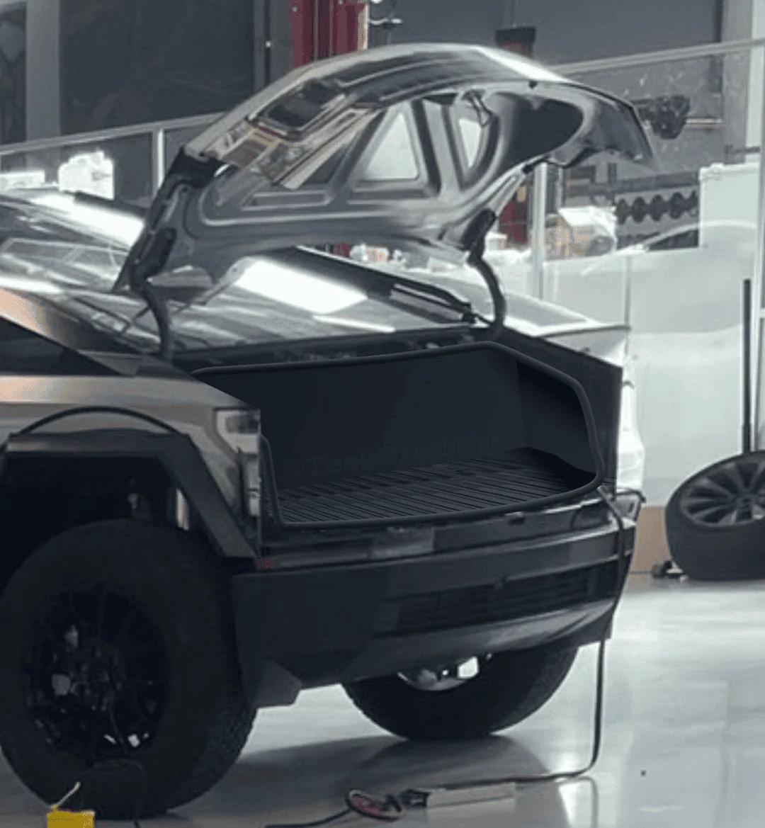 Tesla Cybertruck New leaked video! Many Cybertrucks production completed w/ new wheel design + finished frunks! 1691373432407