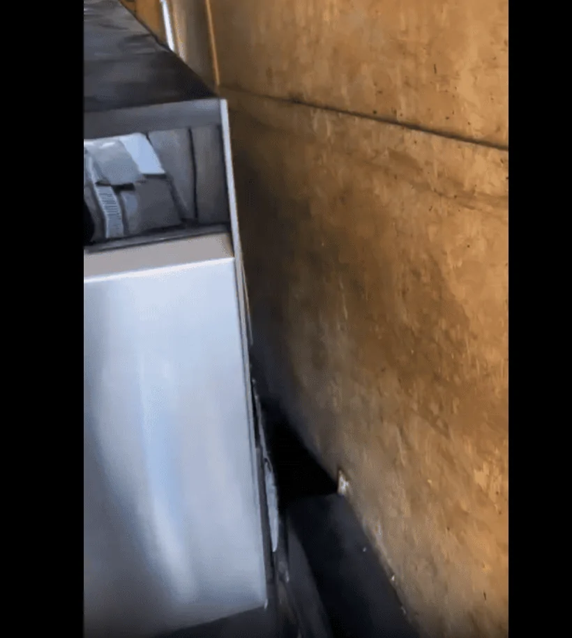 Tesla Cybertruck Cybertruck in enclosed trailer w/ folded mirrors + tire size -- video 1691629846863