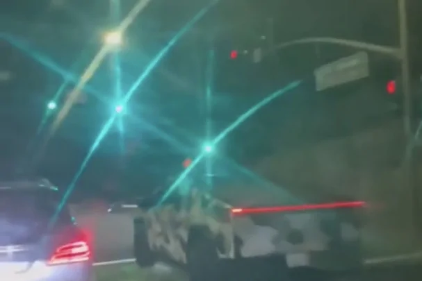 Tesla Cybertruck Digital camo Cybertruck in night time driving sighting [video] 68492243-9E6E-4843-9D60-DC7D5FD28225