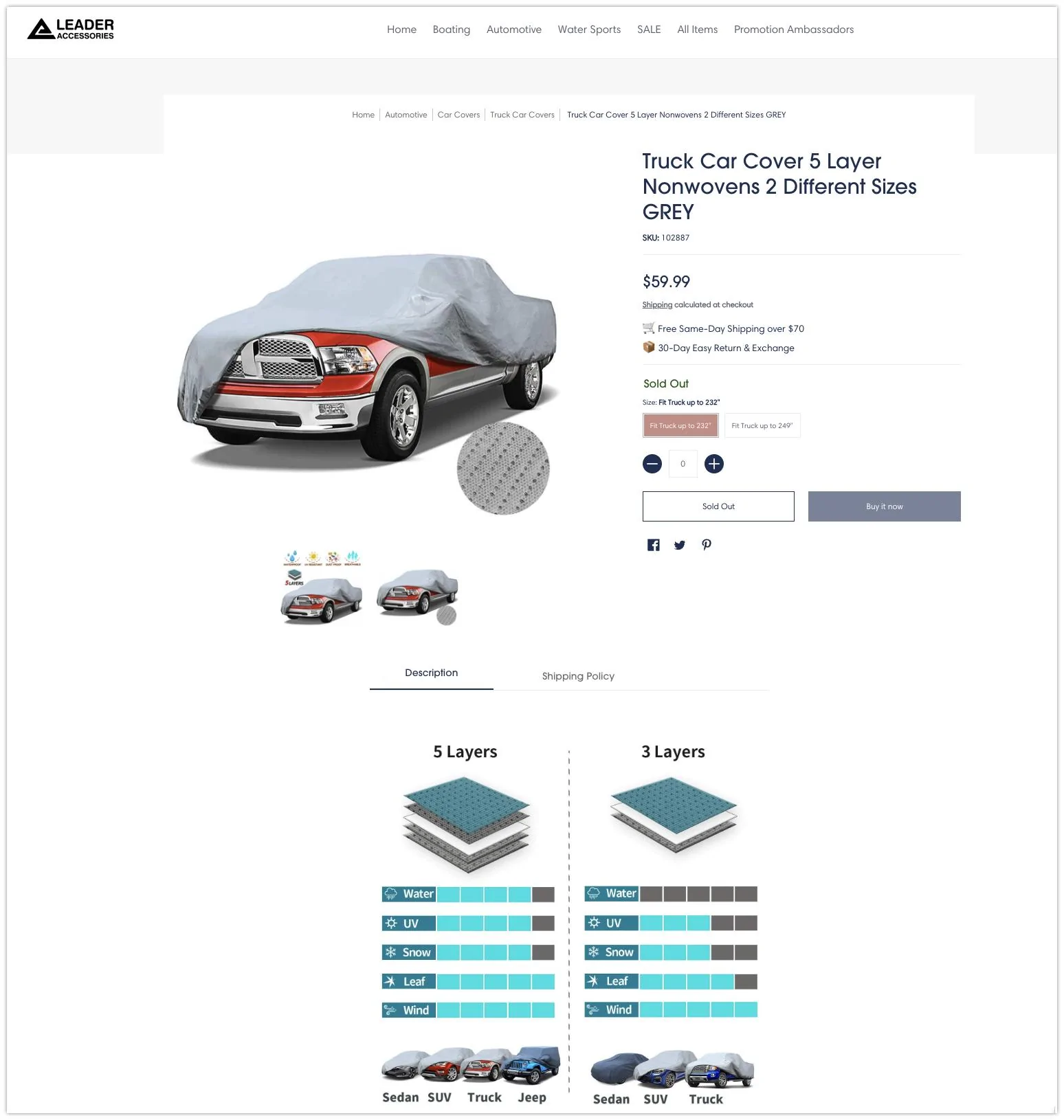 Tesla Cybertruck Leader brand vehicle cover for Cybertruck  being used Truck Car Cover 5 Layer Nonwovens 